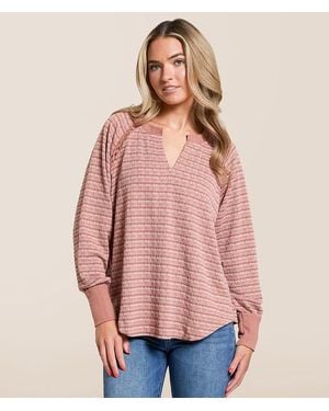 Daytrip Textured Crochet Top - Pink