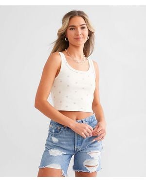 Billabong Sun Goddess Cropped Tank Top - White