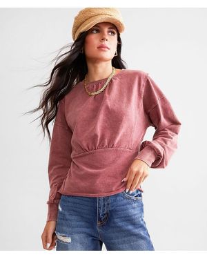 Gilded Intent Washed Corset Top - Red