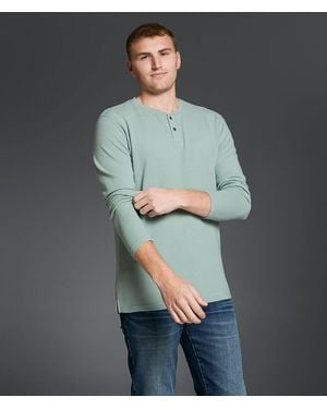 Outpost Makers Ribbed Henley - Gray