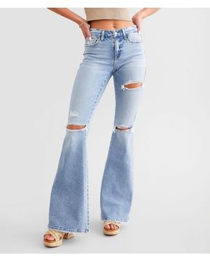 Flying Monkey Mid-Rise Flare Stretch Jean - Blue