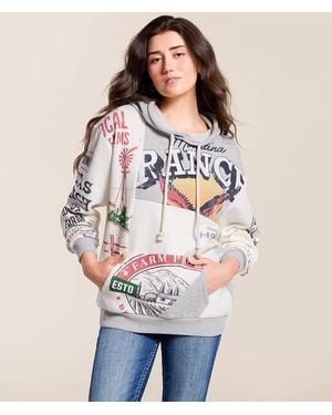 Modish Rebel Ranch & Seed Hooded Sweatshirt - Gray