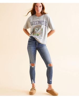 Flying Monkey Mid-Rise Ankle Skinny Stretch Jean - Blue
