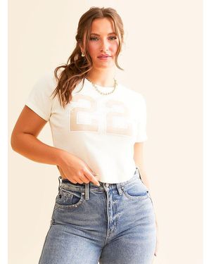Bioworld 22 Cropped T-Shirt - White