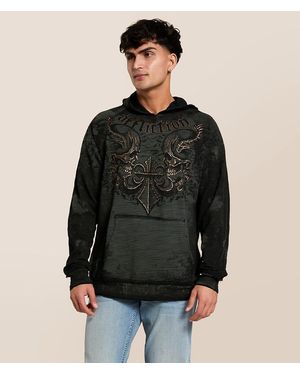 Affliction Shredded Dusk Reversible Thermal Hoodie - Black