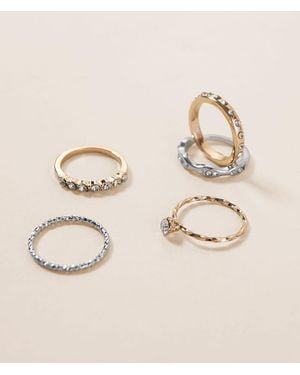 BKE 6 Pack Glitz Ring Set - Natural