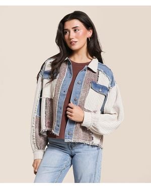 Pol Pieced Denim Jacket - Blue