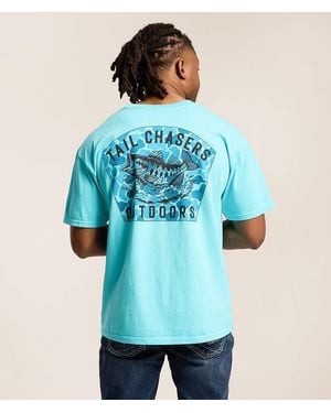 Tail Chasers Club Gone Fishing T-Shirt - Blue