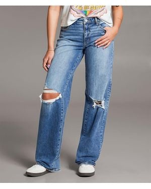 BKE Payton Wide Leg Stretch Jean - Blue