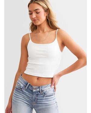 Buckle Black Cropped Shaping & Smoothing Tank Top - White