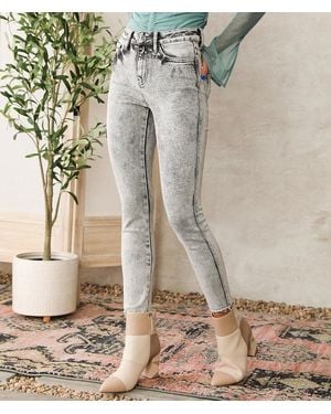 Flying Monkey High Rise Ankle Skinny Stretch Jean - Gray
