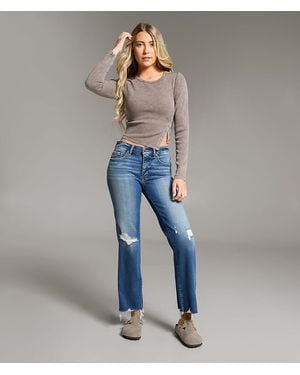 BKE Payton Cropped Straight Stretch Jean - Blue