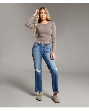 BKE Payton Cropped Straight Stretch Jean - Blue