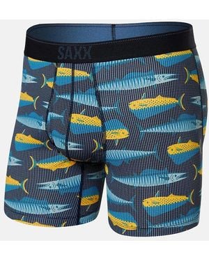 Saxx Underwear Co. Quest 2.0 Stretch Boxer Briefs - Blue