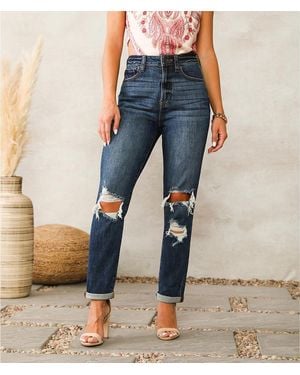 Willow & Root The Curvy Mom Jean - Blue