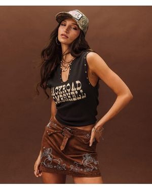 Sterling & Stitch Backroad Bombshell Tank Top - Brown