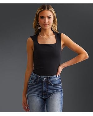 Buckle Black Shaping & Smoothing Tank Top - Blue