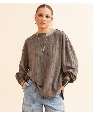 Gilded Intent Destructed Top - Brown
