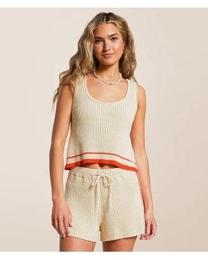 Billabong Summery Nights Cropped Tank Top - Natural