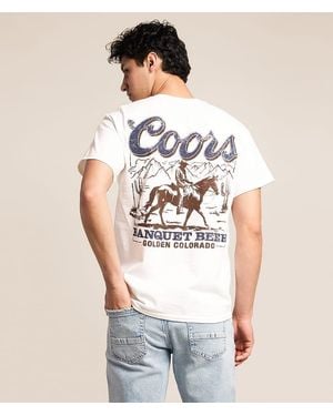 Changes Coors Banquet Cowboy Scene T-Shirt - White