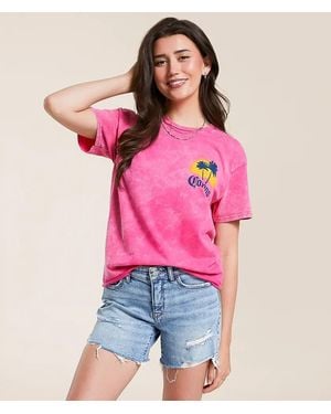 Changes Corona Tropical T-Shirt - Pink