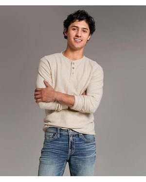 BKE Slub Knit Henley - Gray