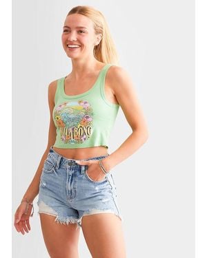 Billabong Wait Till Sunset Cropped Tank Top - Blue
