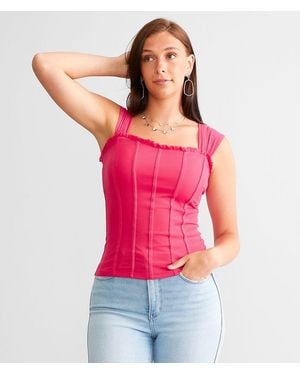 Willow & Root Corset Tank Top - Red