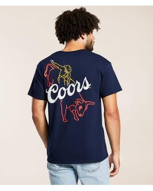 Changes Coors Bull Riding T-Shirt - Blue