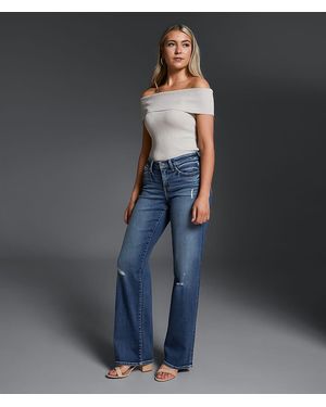 Buckle Black Fit No. 53 Wide Leg Stretch Jean - Gray