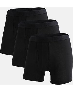 BKE 3 Pack Premium Stretch Boxer Briefs - Black