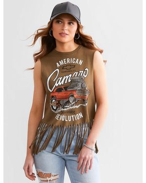 H3 SPORTGEAR Chevy Camaro Fringe Tank Top - Brown