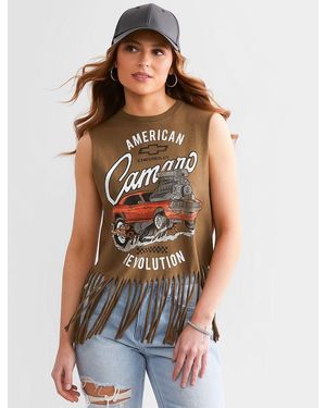 H3 SPORTGEAR Chevy Camaro Fringe Tank Top - Brown