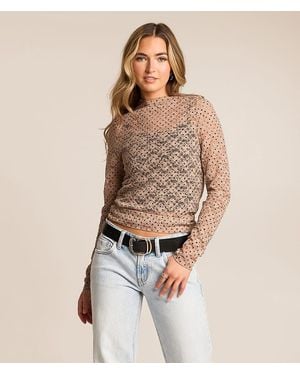 Willow & Root Polka Dot Lace Top - Natural