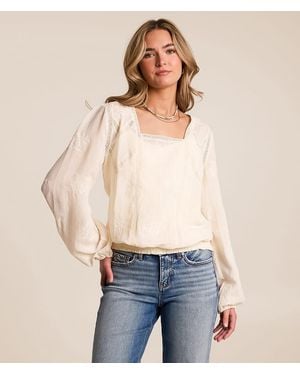 Daytrip Floral Embroidered Top - Blue