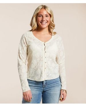 Willow & Root Floral Lace Top - Natural