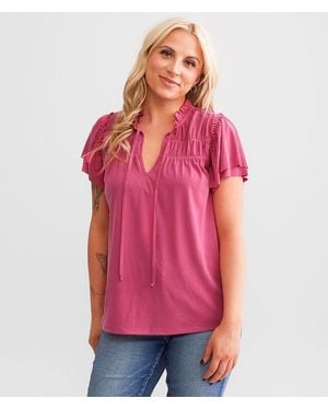 Daytrip Ruffle Top - Red