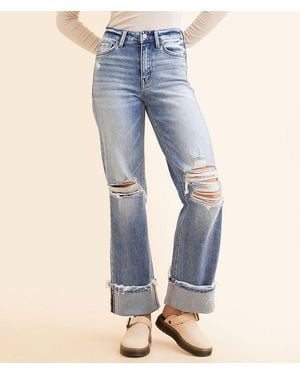 Flying Monkey High Rise Classic Straight Stretch Jean - Blue