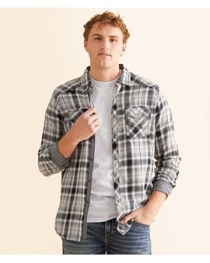 BKE Plaid Standard Shirt - Gray