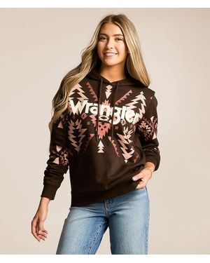 Wrangler Western Hooded Sweatshirt - Brown