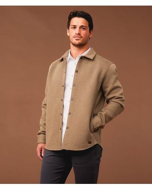 Outpost Makers Marled Twill Shacket - Brown