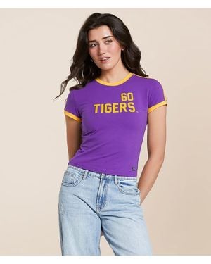 Hype and Vice Lsu Tigers Baby Cropped T-Shirt - Purple