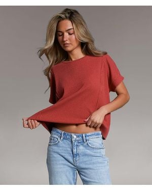 BKE Washed Top - Red