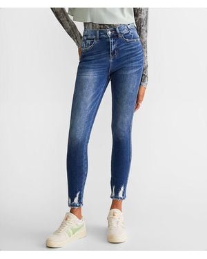 Flying Monkey High-Rise Ankle Skinny Stretch Jean - Blue