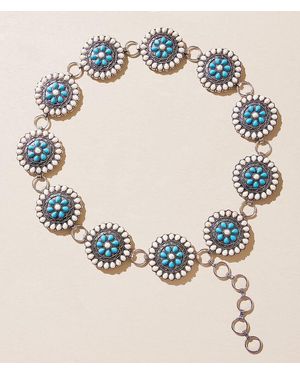 BKE Western Concho Chain Belt - Blue