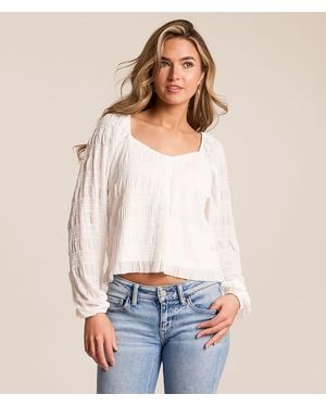 Willow & Root Smocked Blouse - White