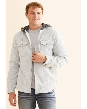 Departwest Knit Hooded Shacket - Natural
