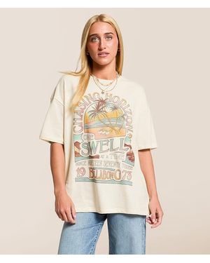 Billabong The Sun Rises Oversized T-Shirt - Natural