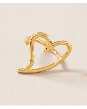 Sahira Jewelry Design Open Your Heart Ring - Metallic