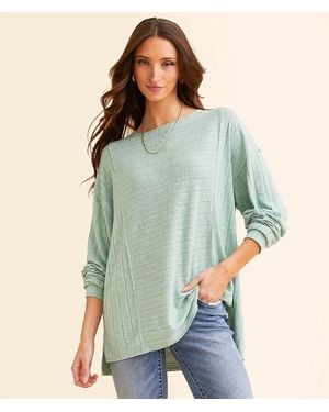 Daytrip Brushed Wide Rib Top - Blue